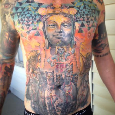 tattoos/ - justin's buddha and krishna - 111836